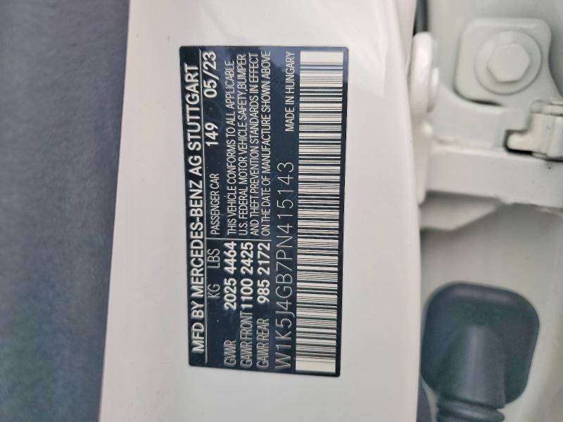 52043376 :رقم المزاد ، W1K5J4GB7PN415143 vin ، 2023 Mercedes-benz Cla مزاد بيع