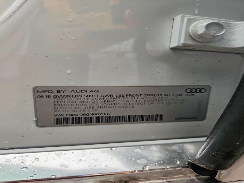 54476646 :رقم المزاد ، WAU34AFD5GN002337 vin ، 2016 Audi A8 مزاد بيع