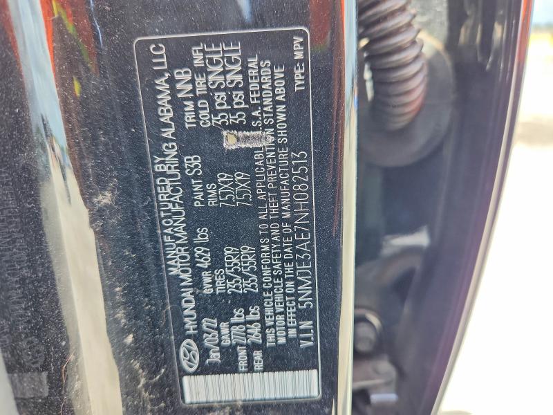 2022 Hyundai Tucson მანქანა იყიდება აუქციონზე, vin: 5NMJE3AE7NH082513, აუქციონის ნომერი: 54154466