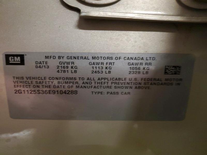Aukcja sprzedaży 2014 Chevrolet Impala, vin: 2G1125S36E9104288, numer aukcji: 53696436