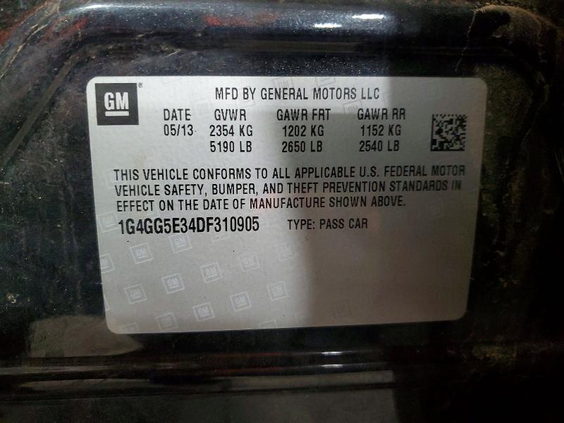 Продаж на аукціоні авто 2013 Buick Lacrosse, vin: 1G4GG5E34DF310905, номер лоту: 52158676