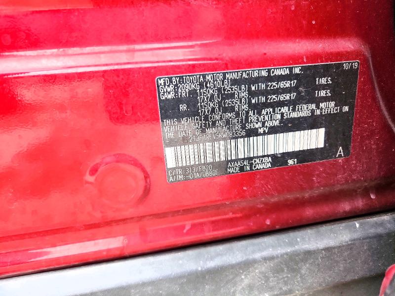 Продажа на аукционе авто 2019 Toyota Rav 4, vin: 2T3F1RFV5KW083356, номер лота: 53615276