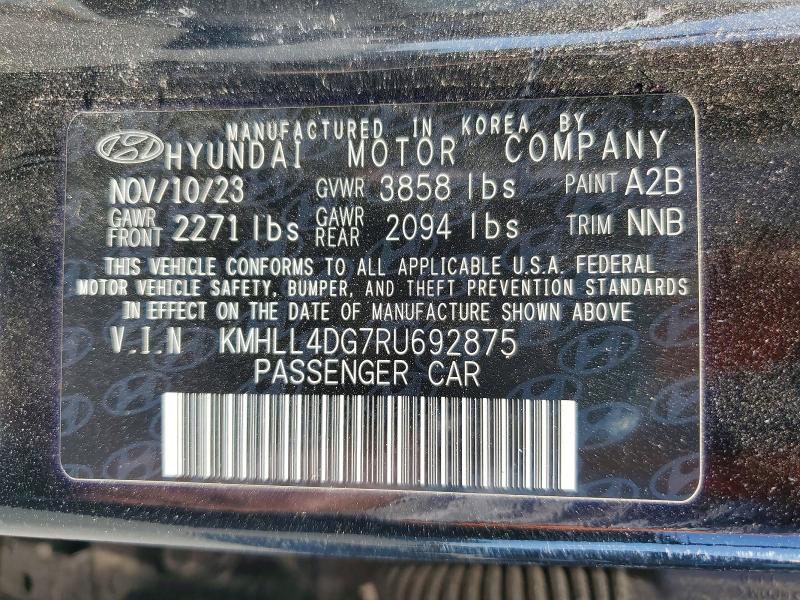 54599086 :رقم المزاد ، KMHLL4DG7RU692875 vin ، 2024 Hyundai Elantra مزاد بيع
