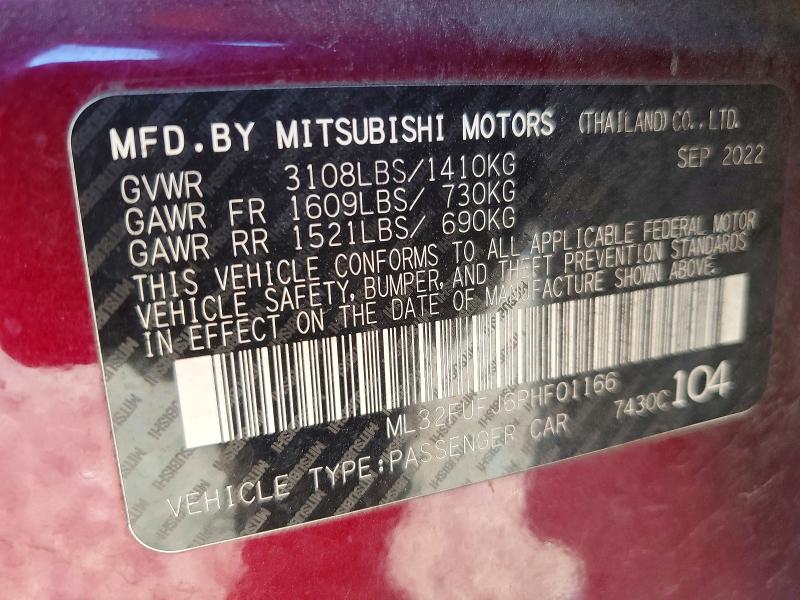 Продаж на аукціоні авто 2023 Mitsubishi Mirage, vin: ML32FUFJ6PHF01166, номер лоту: 53311696