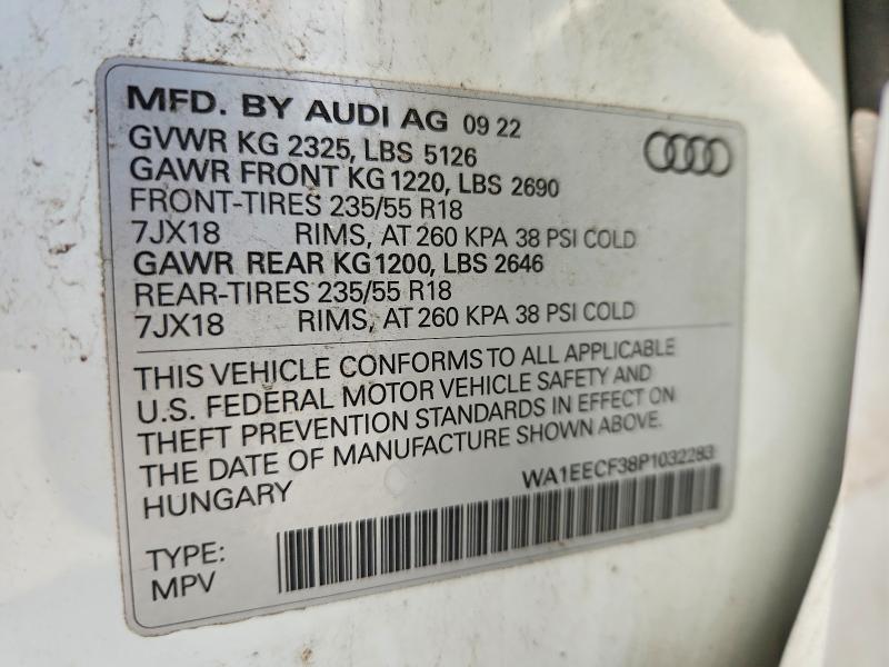 Продажа на аукционе авто 2023 Audi Q3, vin: WA1EECF38P1032283, номер лота: 53580786