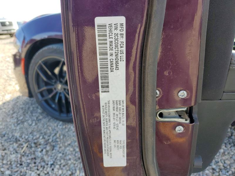 Продажа на аукционе авто 2022 Dodge Charger, vin: 2C3CDXCT2NH246443, номер лота: 52913186