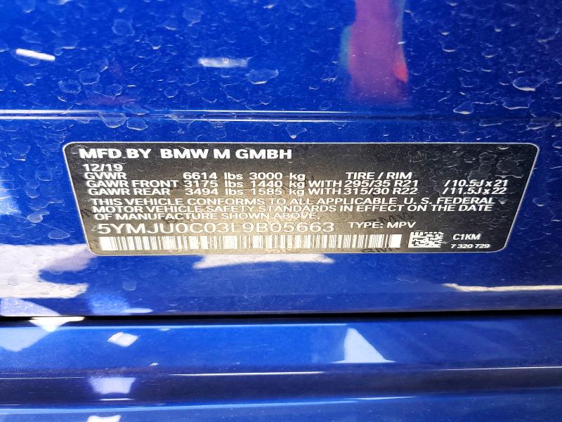 2020 Bmw X5 მანქანა იყიდება აუქციონზე, vin: 5YMJU0C03L9B05663, აუქციონის ნომერი: 53924806