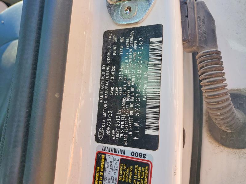 52351866 :رقم المزاد ، 5XXG34J20MG047093 vin ، 2021 Kia K5 مزاد بيع