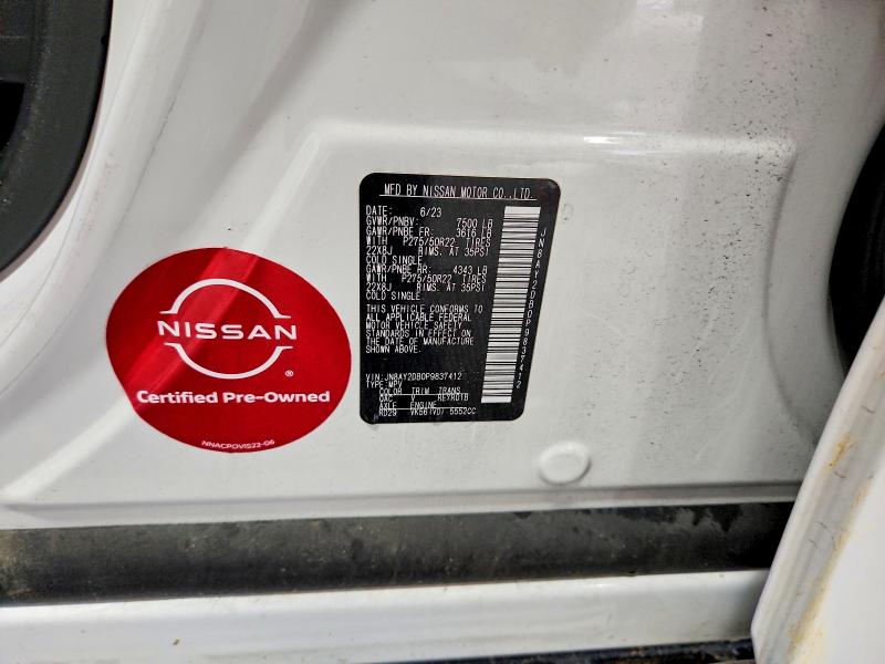 2023 Nissan Armada მანქანა იყიდება აუქციონზე, vin: JN8AY2DB0P9837412, აუქციონის ნომერი: 54703166