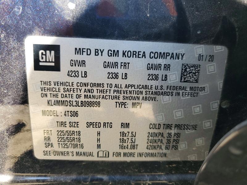 Продажа на аукционе авто 2020 Buick Encore Gx, vin: KL4MMDSL3LB098898, номер лота: 53305216