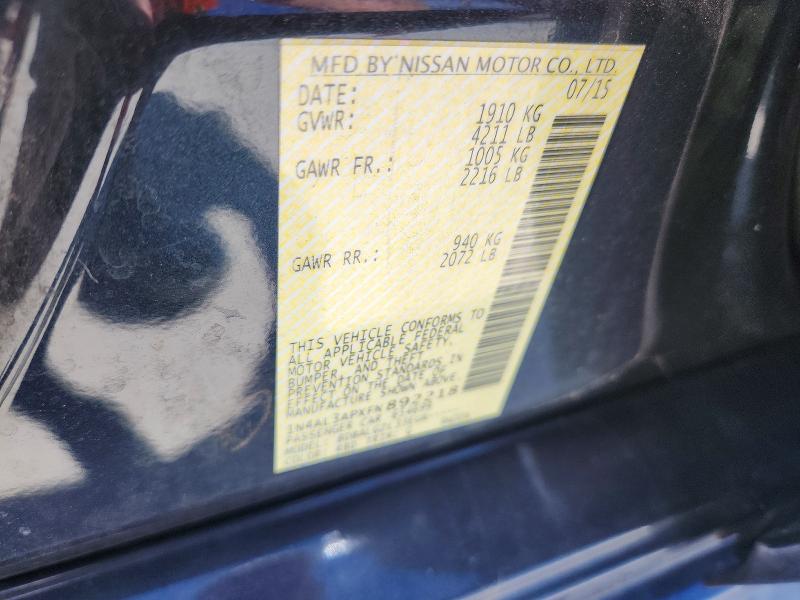 Aukcja sprzedaży 2015 Nissan Altima, vin: 1N4AL3APXFN892218, numer aukcji: 50705976