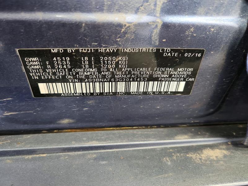Aukcja sprzedaży 2016 Subaru Legacy, vin: 4S3BNAF63G3041453, numer aukcji: 54413036