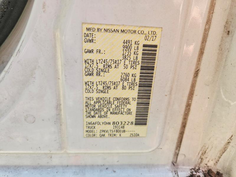 Aukcja sprzedaży 2017 Nissan Nv, vin: 1N6AF0LY0HN803228, numer aukcji: 52734396
