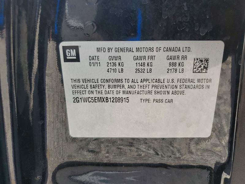 Продаж на аукціоні авто 2011 Chevrolet Impala, vin: 2G1WC5EMXB1208915, номер лоту: 52733036