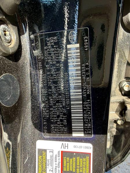 54591736 :رقم المزاد ، 4T1BD1EB7EU021808 vin ، 2014 Toyota Avalon Hybrid مزاد بيع