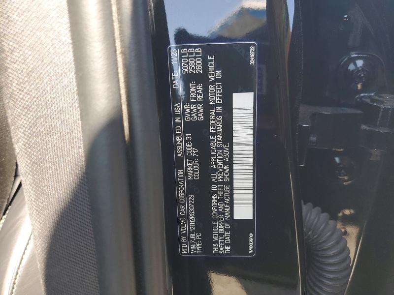 2024 Volvo S60 მანქანა იყიდება აუქციონზე, vin: 7JRL12TH2RG307229, აუქციონის ნომერი: 54376786