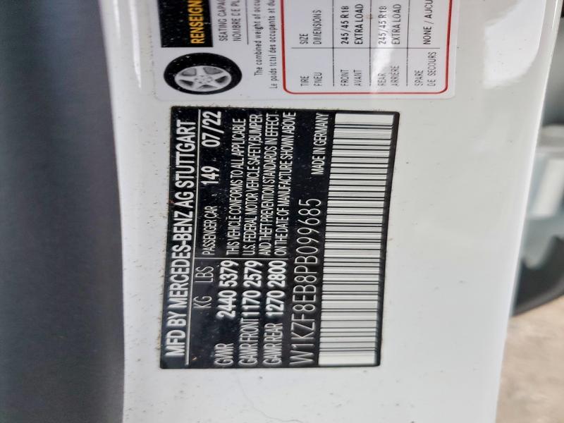 Aukcja sprzedaży 2023 Mercedes-benz E, vin: W1KZF8EB8PB099685, numer aukcji: 55061126