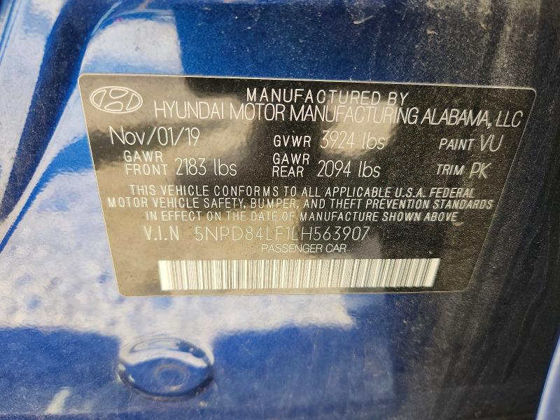 Aukcja sprzedaży 2020 Hyundai Elantra, vin: 5NPD84LF1LH563907, numer aukcji: 52942246