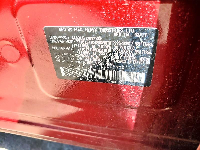 Aukcja sprzedaży 2017 Subaru Forester, vin: JF2SJAEC7HH556738, numer aukcji: 53530236
