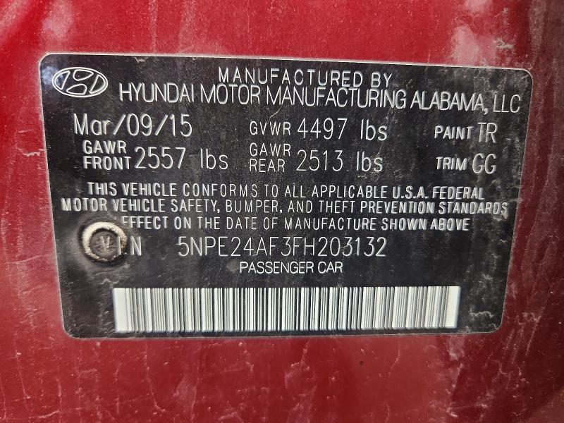 Продажа на аукционе авто 2015 Hyundai Sonata, vin: 5NPE24AF3FH203132, номер лота: 52700826