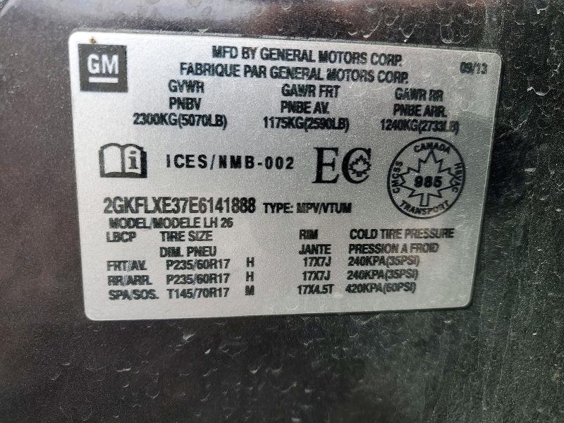 2014 Gmc Terrain მანქანა იყიდება აუქციონზე, vin: 2GKFLXE37E6141888, აუქციონის ნომერი: 53097896
