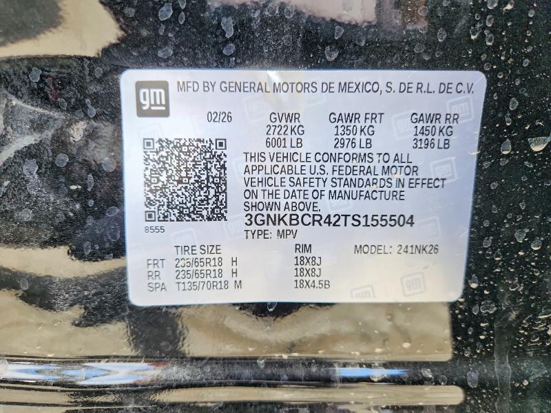 Продаж на аукціоні авто 2026 Chevrolet Blazer, vin: 3GNKBCR42TS155504, номер лоту: 54340246