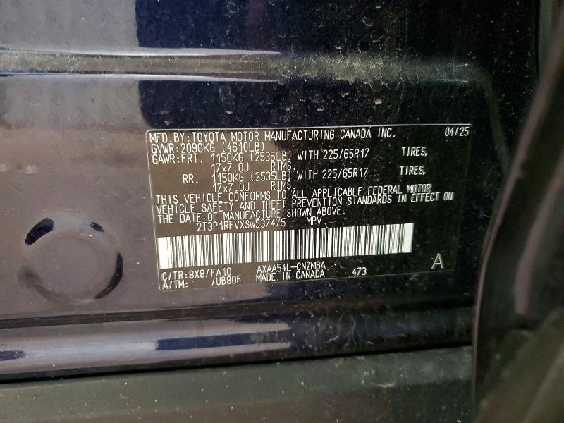 2025 Toyota Rav4 მანქანა იყიდება აუქციონზე, vin: 2T3P1RFVXSW537475, აუქციონის ნომერი: 52556286