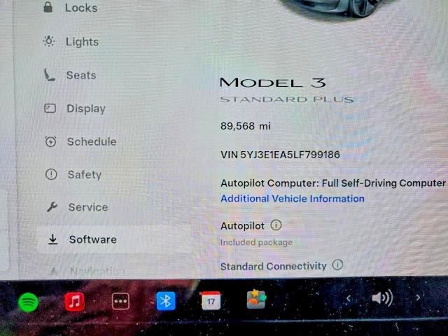 2020 Tesla Model 3 მანქანა იყიდება აუქციონზე, vin: 5YJ3E1EA5LF799186, აუქციონის ნომერი: 55004186