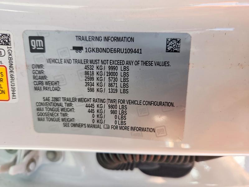 Aukcja sprzedaży 2024 Gmc Hummer Suv, vin: 1GKB0NDE6RU109441, numer aukcji: 69964346