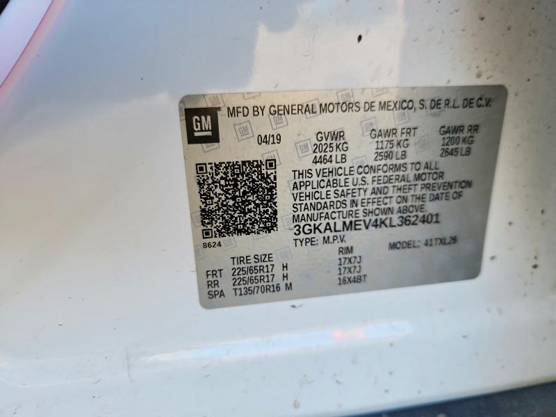 53790766 :رقم المزاد ، 3GKALMEV4KL362401 vin ، 2019 Gmc Terrain مزاد بيع