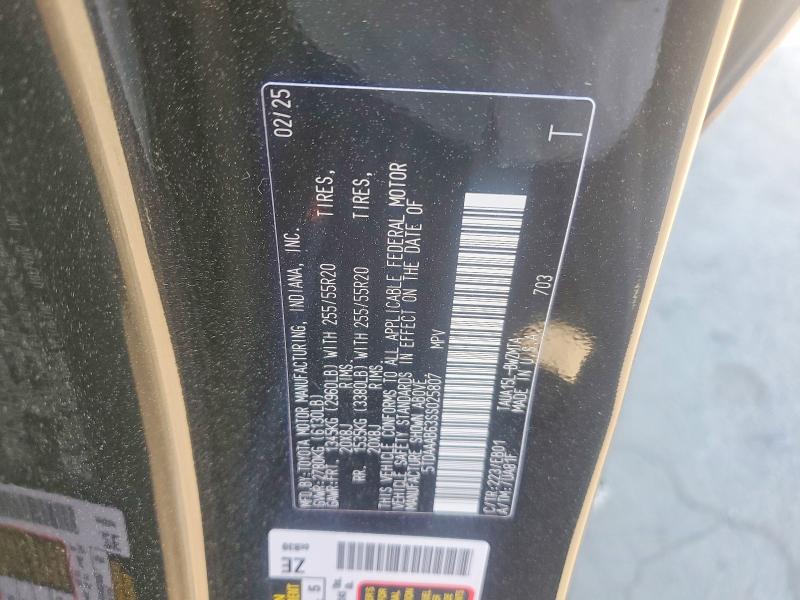 Aukcja sprzedaży 2025 Lexus Tx 350, vin: 5TDAAAB63SS025807, numer aukcji: 55247196