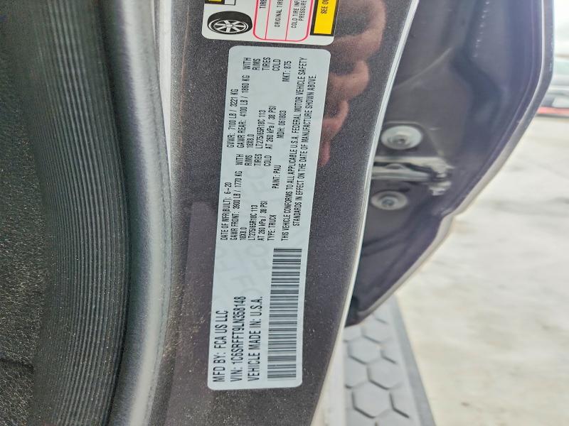 Продажа на аукционе авто 2020 Ram 1500, vin: 1C6SRFFT9LN358148, номер лота: 52652696