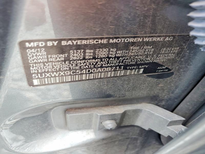 Продажа на аукционе авто 2013 Bmw X3, vin: 5UXWX9C54D0A08711, номер лота: 54722666