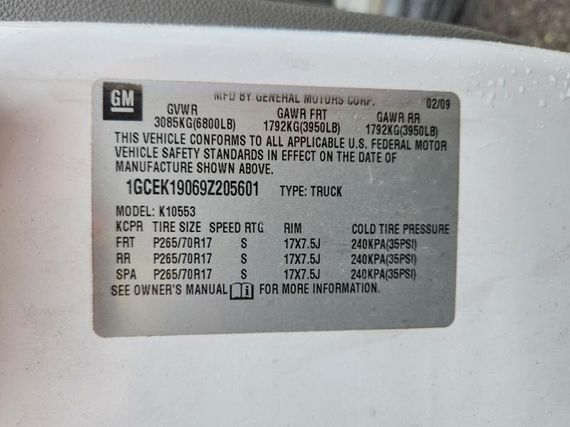 Продаж на аукціоні авто 2009 Chevrolet Silverado, vin: 1GCEK19069Z205601, номер лоту: 52330056
