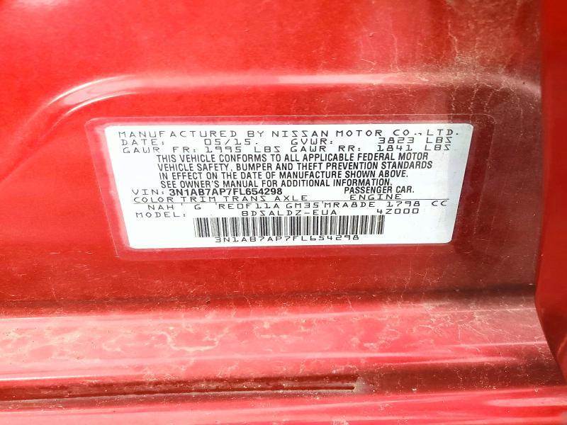 Aukcja sprzedaży 2015 Nissan Sentra, vin: 3N1AB7AP7FL654298, numer aukcji: 54691266