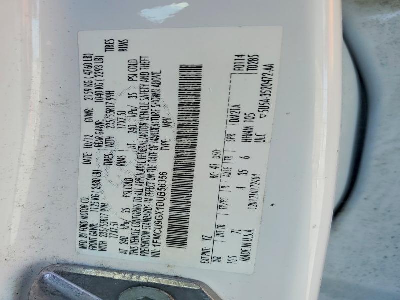 Продажа на аукционе авто 2013 Ford Escape, vin: 1FMCU9GX1DUB56356, номер лота: 52238566