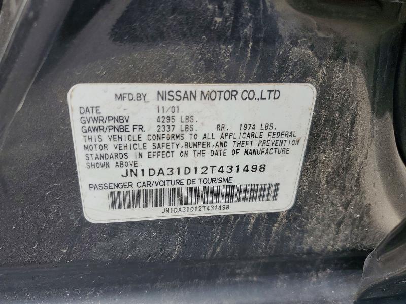 Продаж на аукціоні авто 2002 Nissan Maxima, vin: JN1DA31D12T431498, номер лоту: 54836386