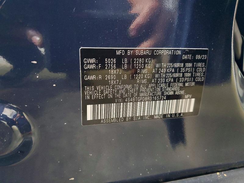 Продаж на аукціоні авто 2024 Subaru Outback, vin: 4S4BTGPD8R3165724, номер лоту: 54982296