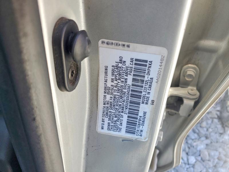 Aukcja sprzedaży 2003 Toyota Corolla Matrix, vin: 2T1KR32E03C043367, numer aukcji: 52155176