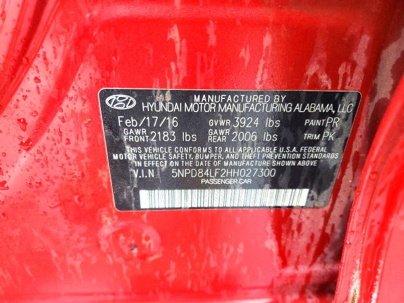 Продаж на аукціоні авто 2017 Hyundai Elantra, vin: 5NPD84LF2HH027300, номер лоту: 52385496