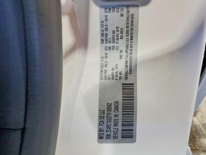 Aukcja sprzedaży 2026 Chrysler Pacifica, vin: 2C4RC1GG0TR188942, numer aukcji: 53284686