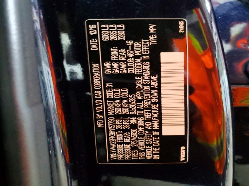 Aukcja sprzedaży 2017 Volvo Xc90, vin: YV4A22PK9H1157790, numer aukcji: 53538496