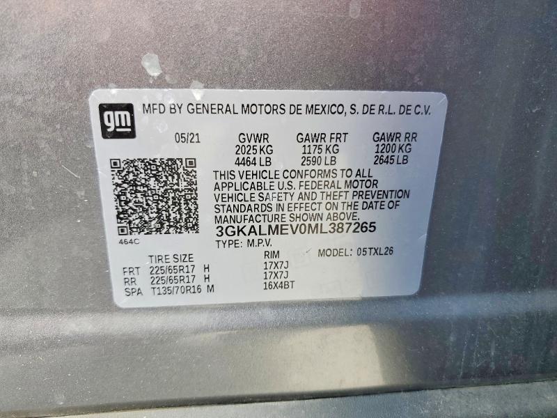 Aukcja sprzedaży 2021 Gmc Terrain, vin: 3GKALMEV0ML387265, numer aukcji: 52467686