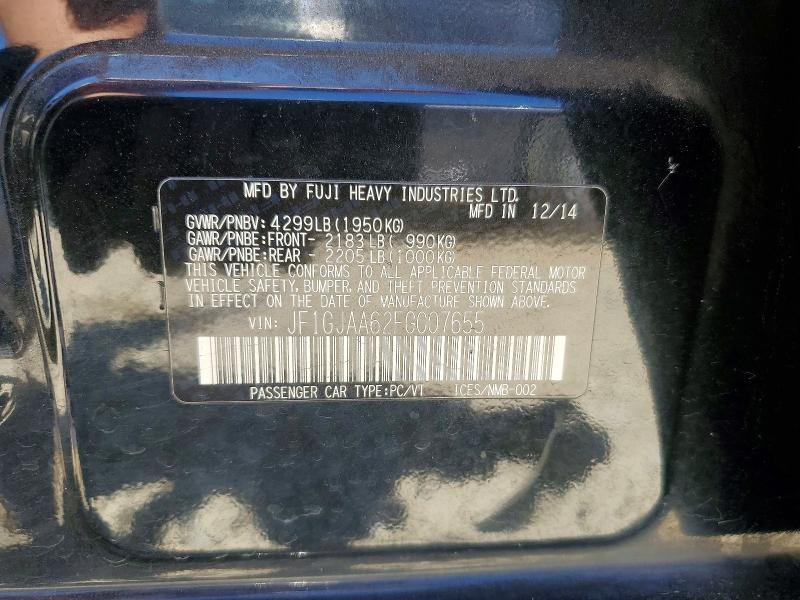 Продаж на аукціоні авто 2015 Subaru Impreza, vin: JF1GJAA62FG007655, номер лоту: 53063356