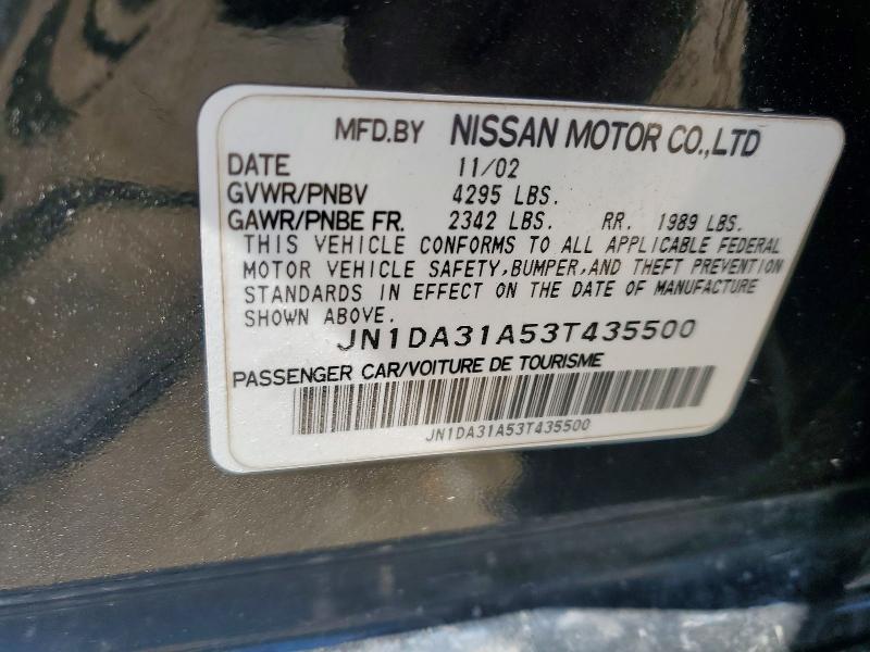 Aukcja sprzedaży 2003 Nissan Maxima, vin: JN1DA31A53T435500, numer aukcji: 54237926