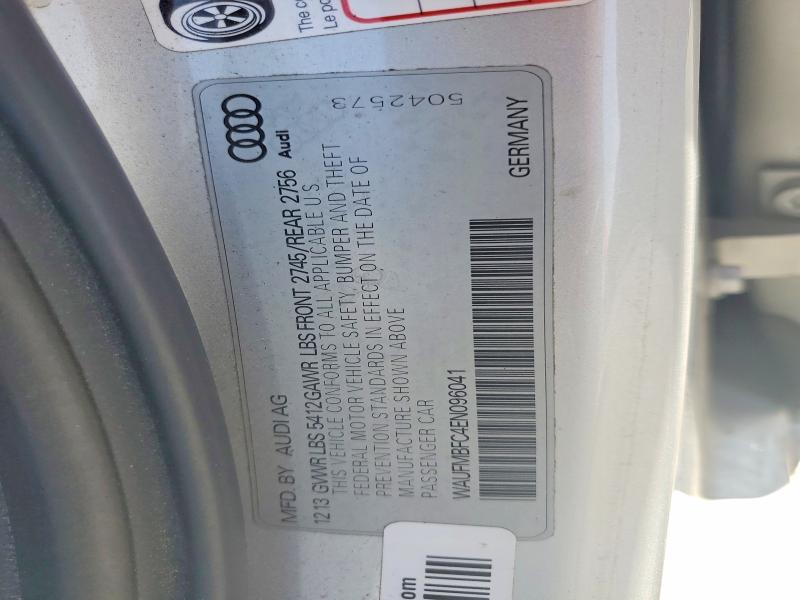 52602916 :رقم المزاد ، WAUFMBFC4EN096041 vin ، 2014 Audi A6 مزاد بيع