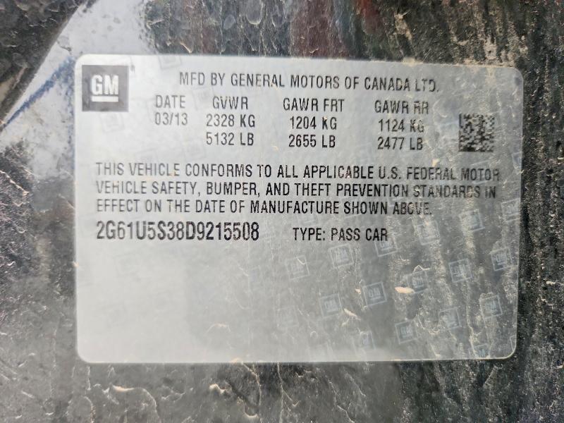 53430516 :رقم المزاد ، 2G61U5S38D9215508 vin ، 2013 Cadillac Xts مزاد بيع