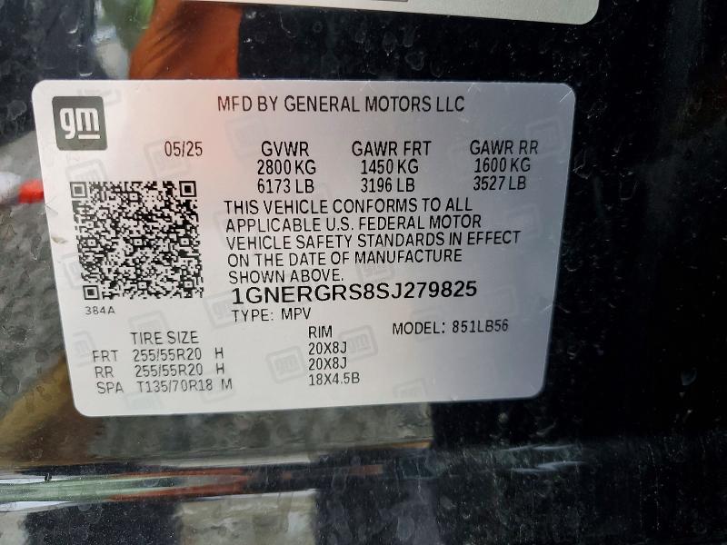 Aukcja sprzedaży 2025 Chevrolet Traverse, vin: 1GNERGRS8SJ279825, numer aukcji: 51648856