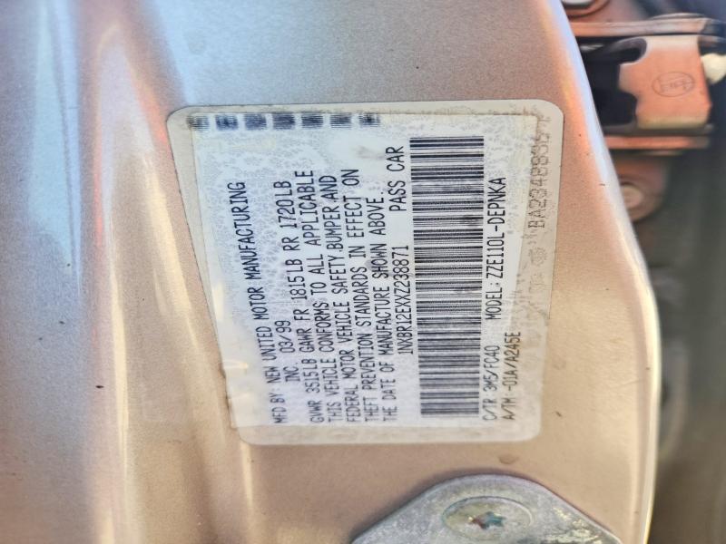 54454036 :رقم المزاد ، 1NXBR12EXXZ238871 vin ، 1999 Toyota Corolla مزاد بيع