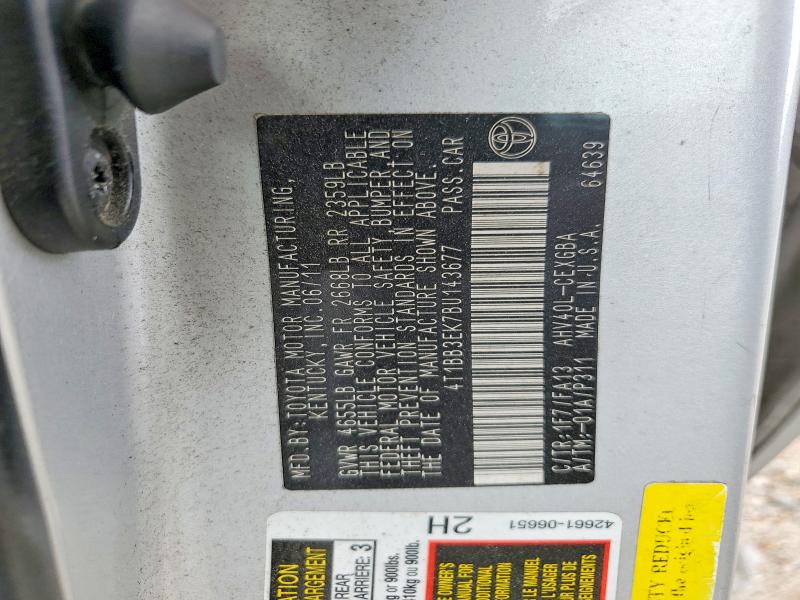 Продажа на аукционе авто 2011 Toyota Camry, vin: 4T1BB3EK7BU143677, номер лота: 54783786